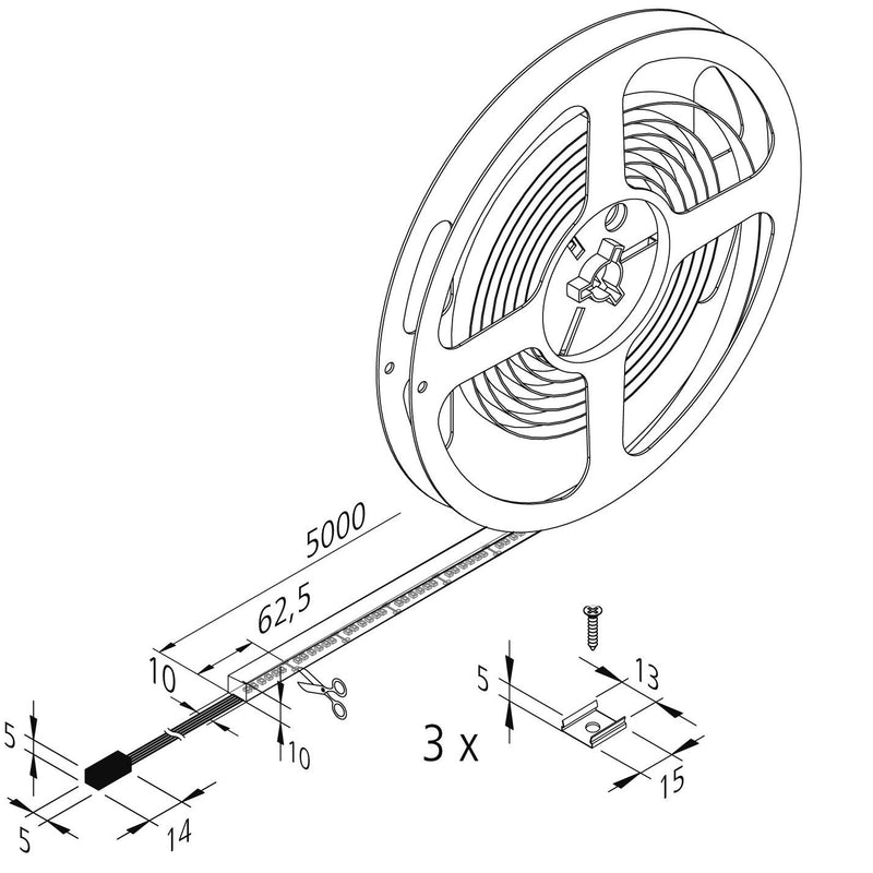 Hera - Lichtschlauch/-band Dynamic LED-Tape 20202950101 F5m 24VDC