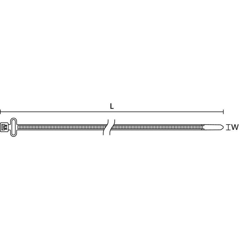 HellermannTyton - Kabelbinder T50RFIDCLA 200x4,6mm, gelb − 100 Stück