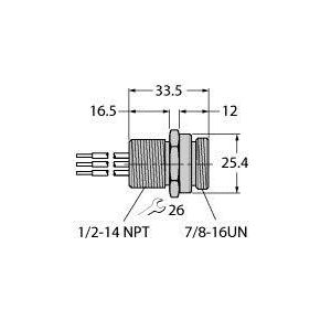 Turck - Zubehör/Ersatzteile für Steuerungen Einbauflansch U7834