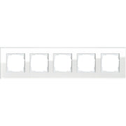 Gira - Abdeckrahmen 5f. weissglas 021512