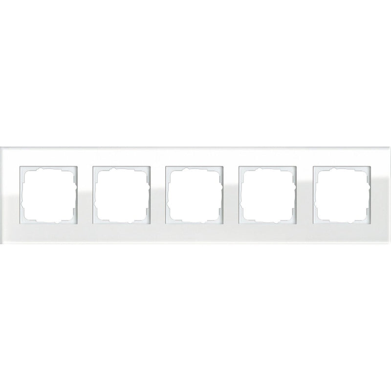Gira - Abdeckrahmen 5f. weissglas 021512