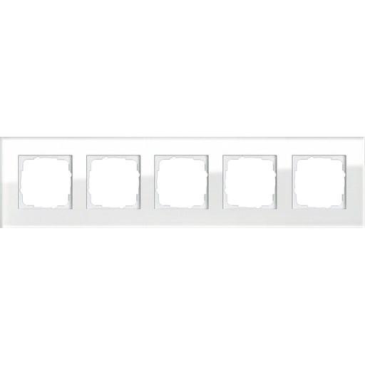 Gira - Abdeckrahmen 5f. weissglas 021512
