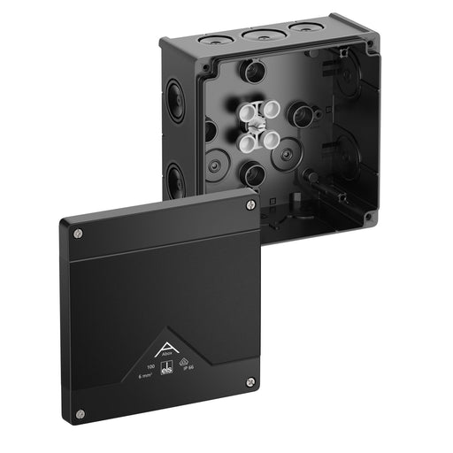 Spelsberg - Dose, Gehäuse für Montage auf der Wand/Decke Abzweigkasten Abox 100-L/sw IP66 max