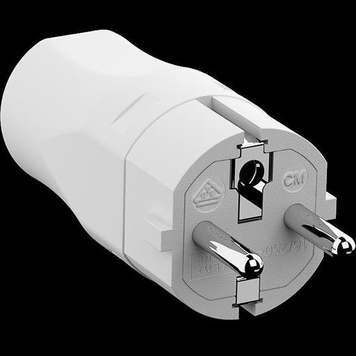 Bachmann - Schutzkontaktstecker Montagestecker 960.201 2p+Schutzkontakt ws