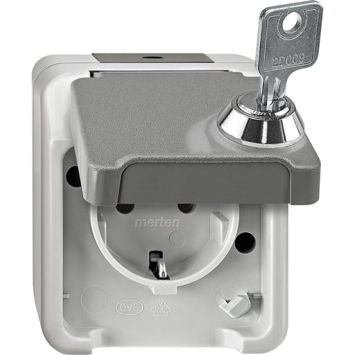Merten - Steckdose SCHUKO-Steckdose MEG2417-8029 lichtgrau