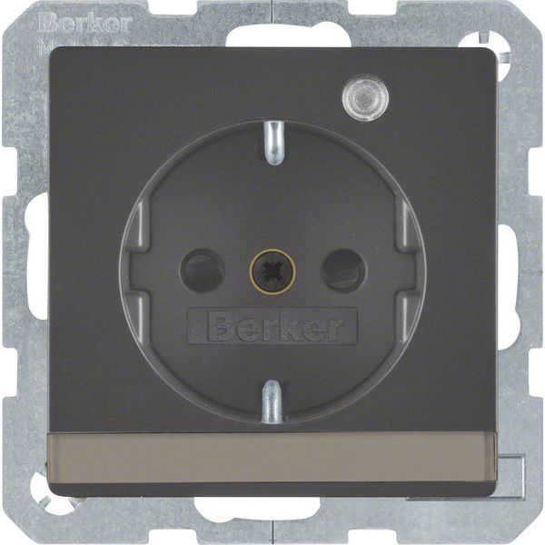 Berker - Steckdose SCHUKO-Steckdose anth/sa 41106086 Kontroll-LED