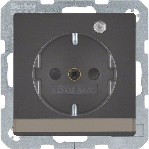 Berker - Steckdose SCHUKO-Steckdose anth/sa 41106086 Kontroll-LED