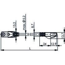 Telegärtner - Patchkabel Kupfer Patchkabel S/FTP C.6A 1,5m 100008343 MP8 500,LSZH,bl,1:1