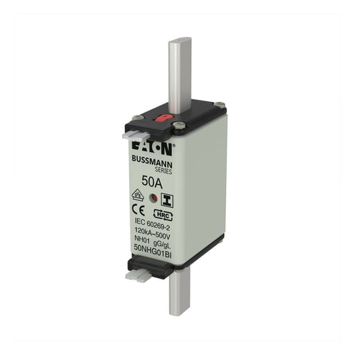 Eaton - Messersicherung Sicherungseinsatz Nieders. NH-SICHERU#50NHG01BI 50A AC 500V 120kA − 3 Stück