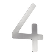 CMD Creativ - Beschriftung Buchstaben/Zahlen Hausnummer 4 Klein HN-4 Edelstahl, 16 cm