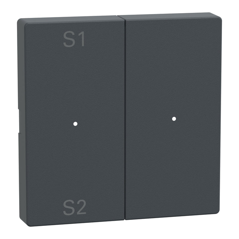Merten - Abdeckung/Bedienelement für Installationsschalterprogramme Wippe anth. MEG5226-0414 2f,(Szene1/2,blank)