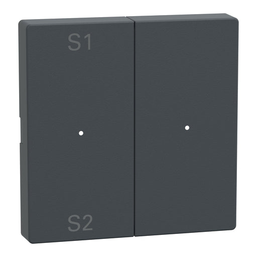 Merten - Abdeckung/Bedienelement für Installationsschalterprogramme Wippe anth. MEG5226-0414 2f,(Szene1/2,blank)