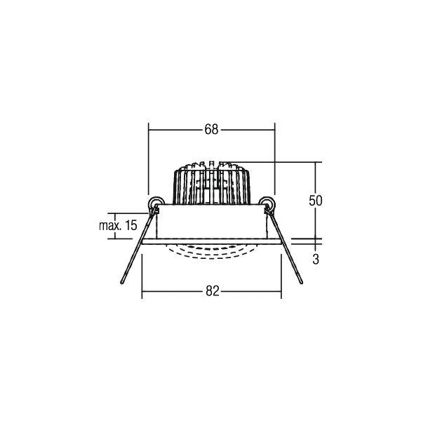Brumberg Leuchten - Downlight/Strahler/Flutlicht LED-Einbaustrahler 350 mA 12371253 2700 K