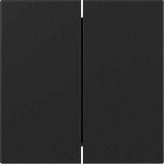Gira - Abdeckung/Bedienelement für Installationsschalterprogramme Wippe 2f gerade 3495005 Schwarz m