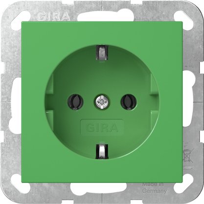 Gira - Steckdose SCHUKO-Steckd. System 55 4455107 Grün