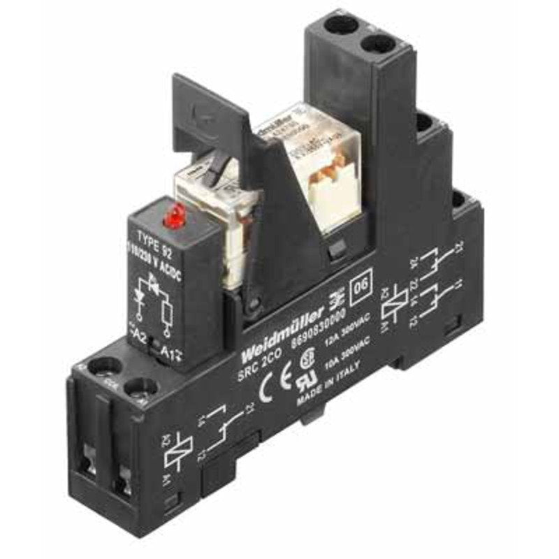 Weidmüller - Schaltrelais Relaiskoppler RCLKIT 24VAC2COLEDRT 24VDC/250V,8A 2W − 10 Stück