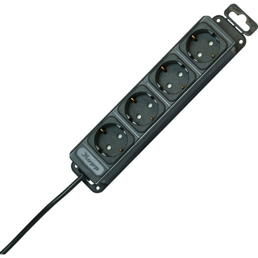 Kopp - Mehrfachsteckdose Steckdosenleiste 127115016 4-fach, L=265mm − 4 Stück