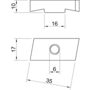 OBO Bettermann - Gleitmutter MS40SN M6 A4 M6, für Profilsch. − 50 Stück