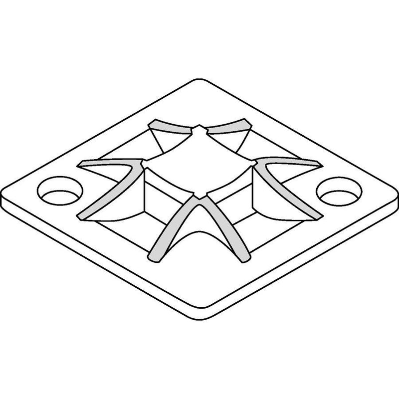 HellermannTyton - Befestigungssockel und -element für Kabelbinder Montagesockel QM30A-PA66-BK-C1 30x30mm schwarz − 100 Stück