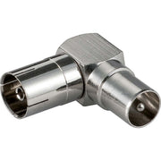 Goobay - Kommunikationstechnik-Adapter Koaxial Winkeladapter 11391 St./Kpl. − 10 Stück