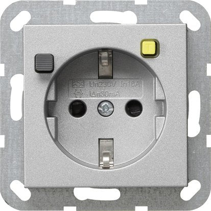 Gira - Steckdose FI-Schutz-Steckdose alu 267726 30mA