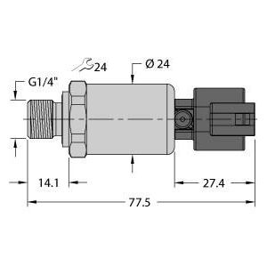 Turck - Druck-/Absolutdruckmessumformer Drucktransmitter PT60R-2104-I2-DT043P mit Stromausgang