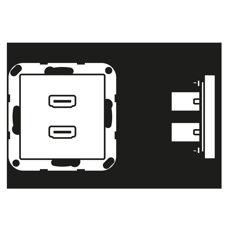 Jung - Multifunktions-Anschlussdose Multimediadose 2 x HDMI MA A 1133 ANM anthrazit matt
