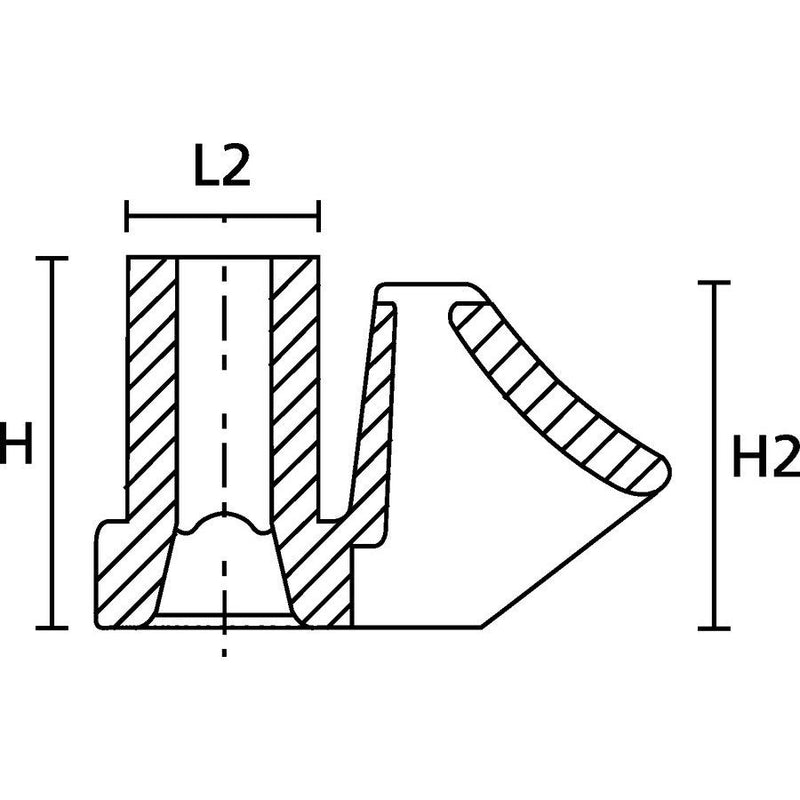 HellermannTyton - Befestigungssockel und -element für Kabelbinder Befestigungssockel SBH2-PA66-BK (500) schwarz − 500 Stück