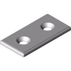 Item - Verbinder für Stiel/Profilschiene Lasche 0.0.666.35 weißaluminium