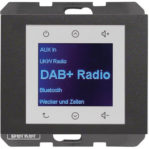 Berker - Elektronik-Gerät für Installationsschalterprogramme Radio DAB+, Bt., K.x anth. 30847006