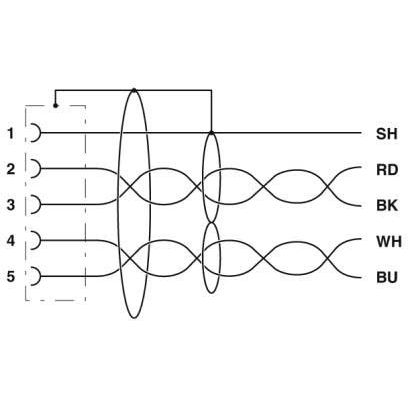Phoenix Contact - Konfektioniertes Sensor-Aktor-Kabel Bussystem-Kabel SAC-5P-10,0-#1410496 − 1 Stück