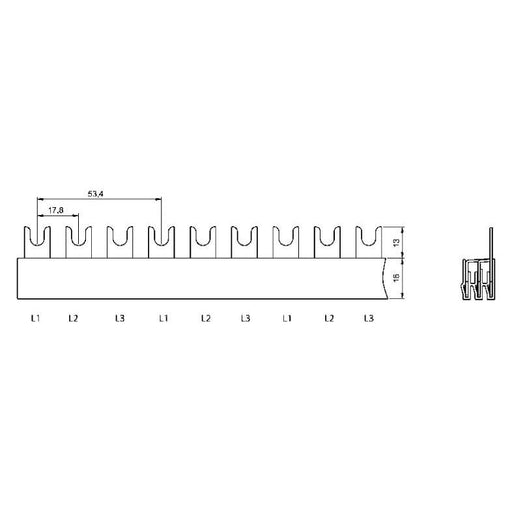 FTG Göhringer - Phasenschiene Sammelschiene 700/16 − 100 Stück