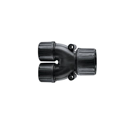 HellermannTyton - Verbinder für Wellschläuche Kunststoffverschraubung 166-25804(2) schwarz Y-Verteiler − 2 Stück