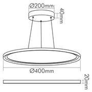 Nobile - Pendelleuchte LED Pendel-Panel 1574011012