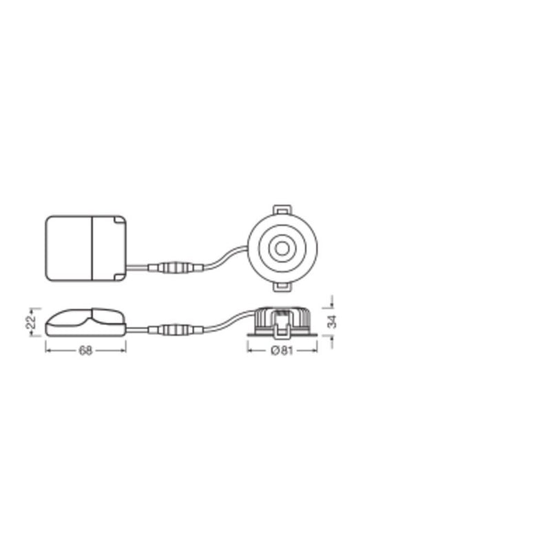 Ledvance - Downlight/Strahler/Flutlicht LED-Einbaustrahler IP65 SPAIRFIXP6W930PSD65S 930, dim, si