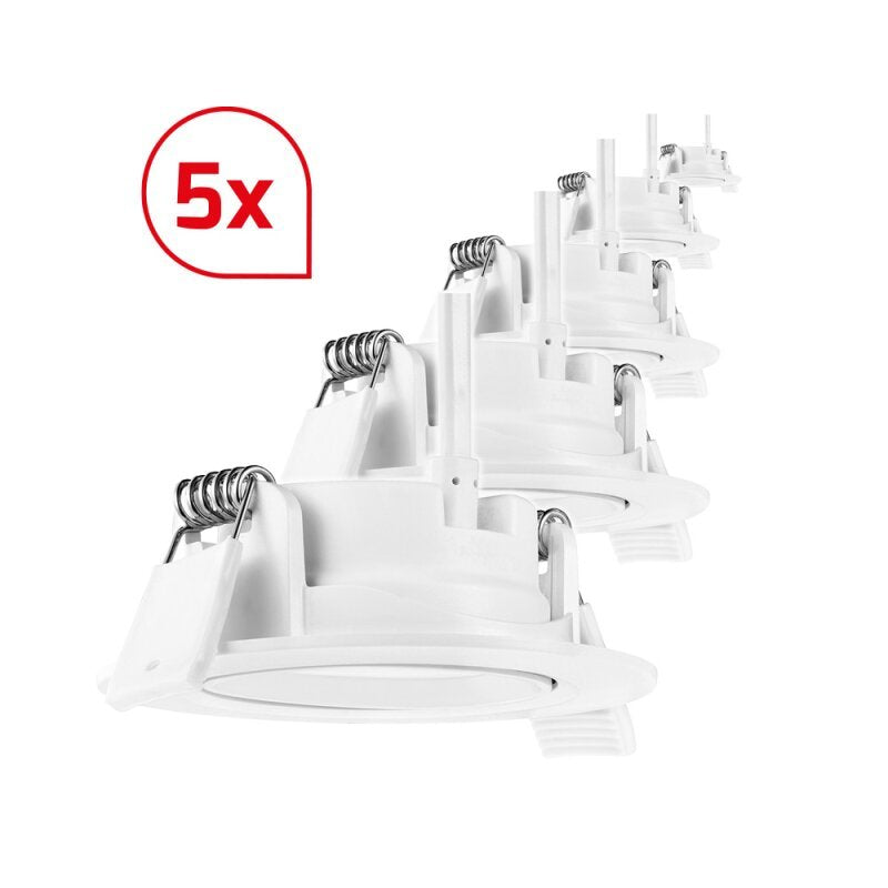Dotlux - Downlight/Strahler/Flutlicht LED-Downlight-Set (VE5) 600091 3000K