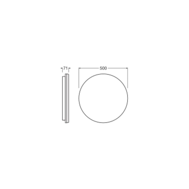 Ledvance - Decken-/Wandleuchte LED-Wand-u.Deckenleuchte SFFL.RDSEN500P27WCPS ML, MC, Sensor