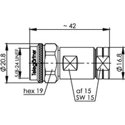 Telegärtner - Koax-Steckverbinder N-Kabelstecker Simfix 100023924 50Ohm,G20(1/4Z flex)