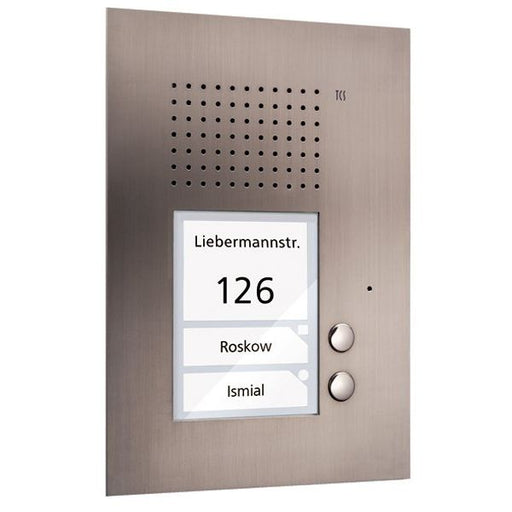 TCS Tür Control - Türstation für Türkommunikation Audio Außenstation PUK 2 PUK02/1-ES Tasten 1spaltig UP e