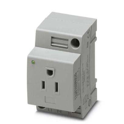 Phoenix Contact - Steckdose Reiheneinbau Steckdose EO-AB/UT/LED/15 − 5 Stück