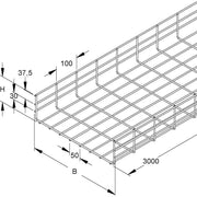 Niedax - Gitterrinne U-förmig GRS 110.500 E3 110x500x3000mm − 6 Meter
