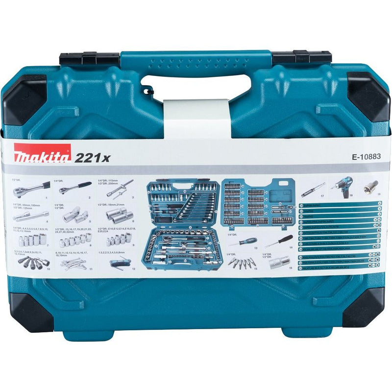 Makita - Werkzeugset Werkzeug-Set 221-teilig E-10883