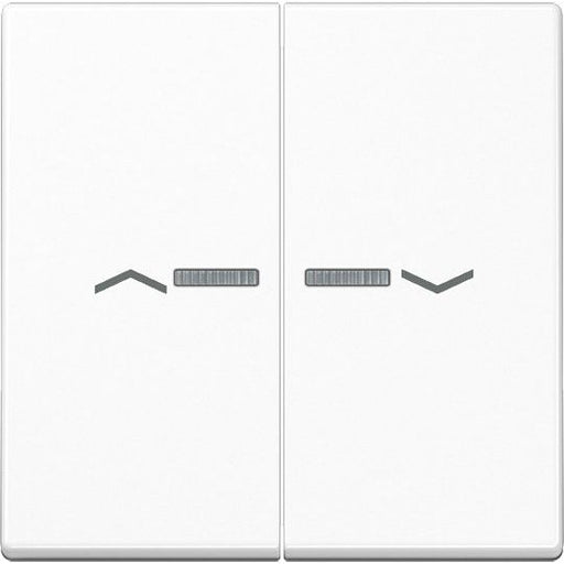 Jung - Abdeckung/Bedienelement für Installationsschalterprogramme Wippe Symbole aws A 595 KO5P WW für Taster 2-fach