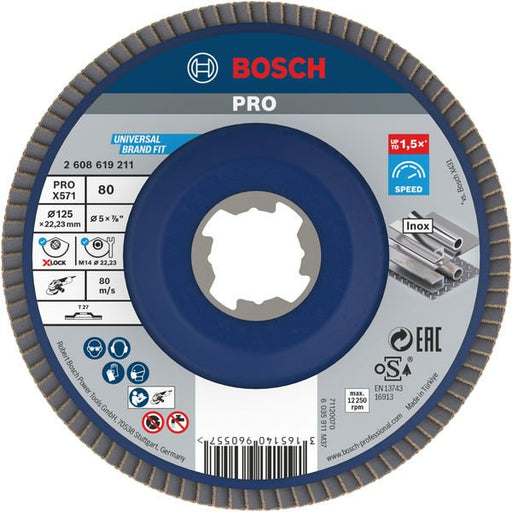 Bosch - Trenn-/Schleifscheibe PRO X571 2608619211 Fächerschleifscheibe