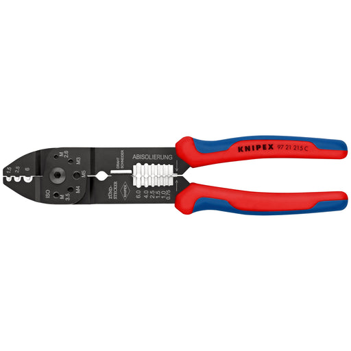 Knipex - Presswerkzeug Kabelschuhe/Verbinder, Aderendhülsen, Schirmanschluss Crimpzange 97 21 215 C 230mm