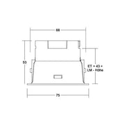Brumberg Leuchten - Downlight/Strahler/Flutlicht Einbaumodul mit Abdeckung 20173870
