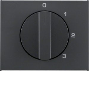 Berker - Abdeckung/Bedienelement für Installationsschalterprogramme Zentralstück mit Drehknopf 1087710600 3S K.1 anthr