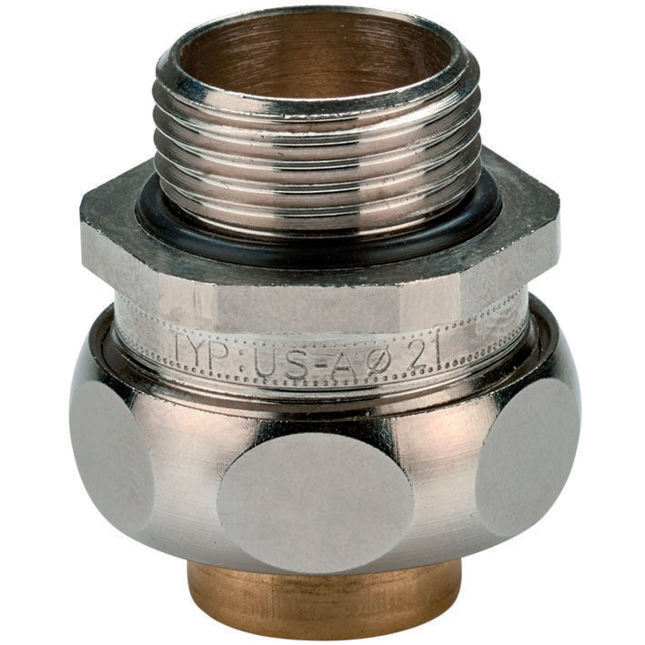Flexa - Metall-Schutzschlauch-Verschraubung Metallverschraubung gerade 15010840025 AD 27, M 25 x 1.5 − 10 Stück