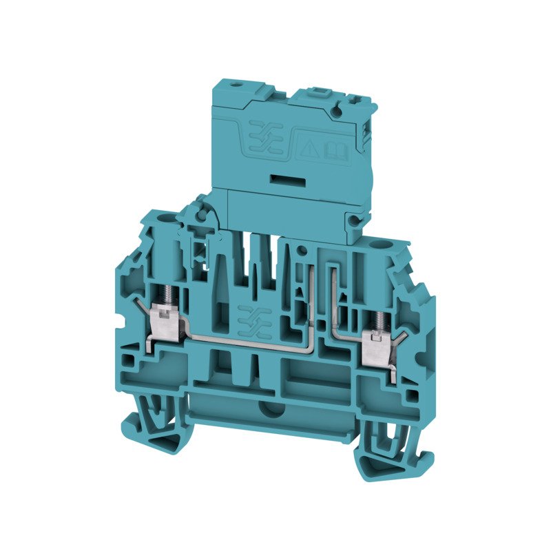 Weidmüller - Sicherungs-Reihenklemme Klemme W2C 4 FS 10-36V BL Schraubanschluss − 50 Stück
