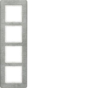 Berker - Abdeckrahmen Rahmen 4f. eds/gebürstet 10146083 senkrecht